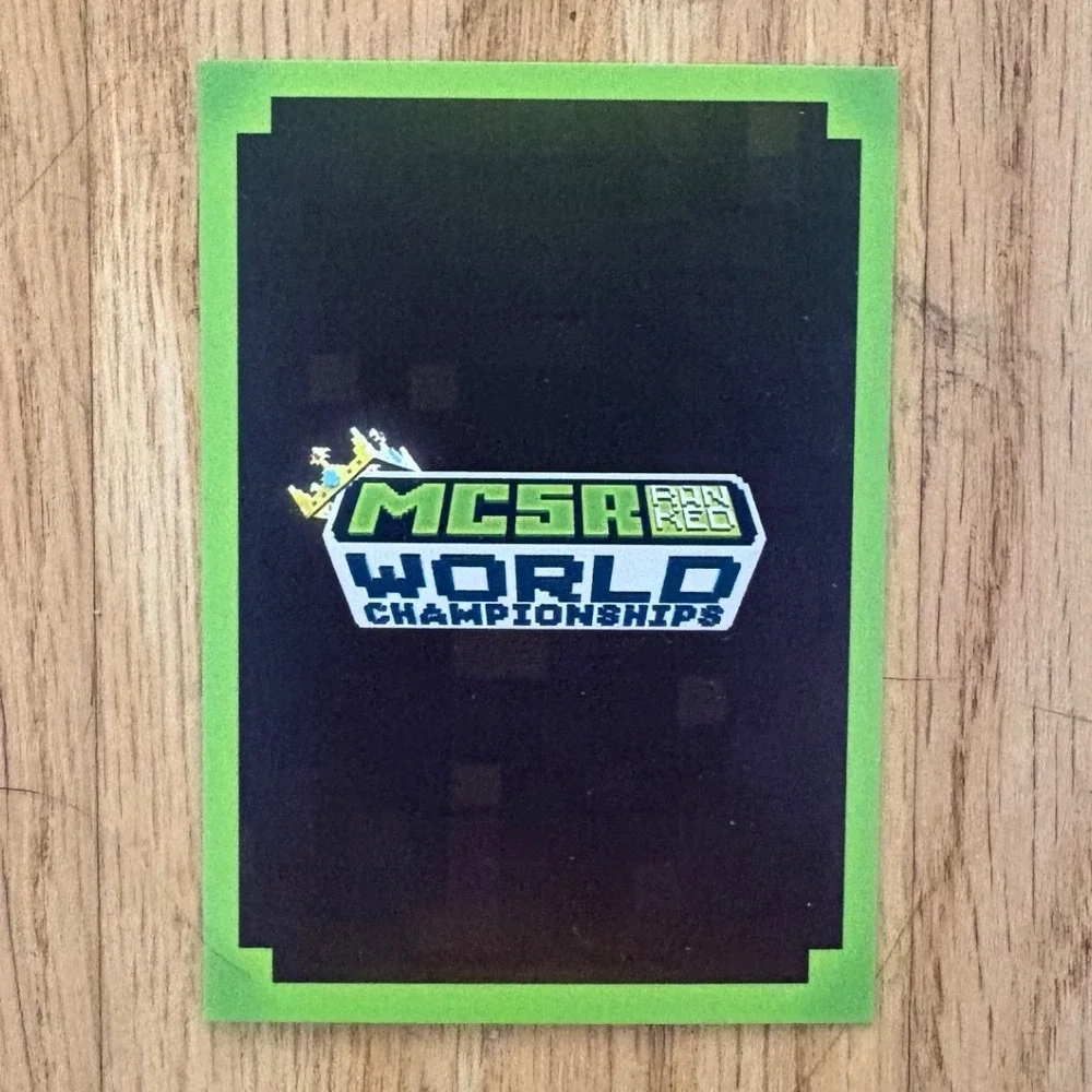 MCSR World Championships Doogile Trading Card Minecraft Speedrunning 2026 LA
